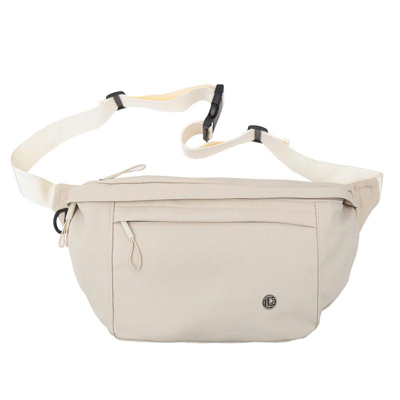 Tide Breast Bag Women'S Solid Color Light And Versatile Casual Shoulder Messenger Bag Commuting Simple Large-Capacity Bag Men