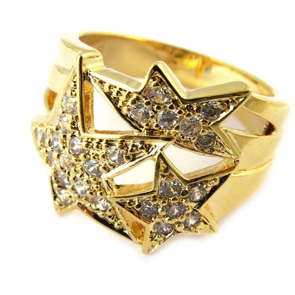 Pozlacený prsten 'Sublime Stars'