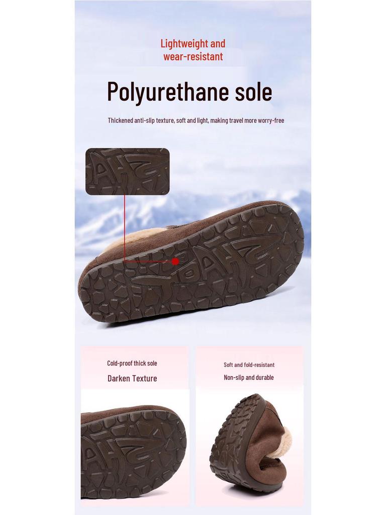 Damen Retro Kunstfell Dicke Sohle Schneestiefel & Hausschuhe