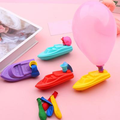 20Pcs Balloon Powered Boat Toy with 60 Balloons Educational Mini Ship Race Toy Children Science Experiment Exploration Classroom Learning Toy
