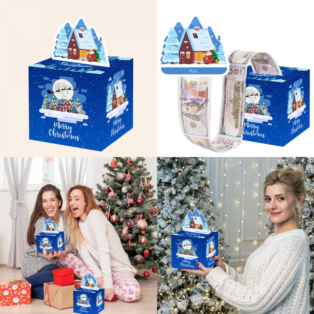 Snowhouse Party Blue Decor Gift Box For Christmas Event And Setup Celebration