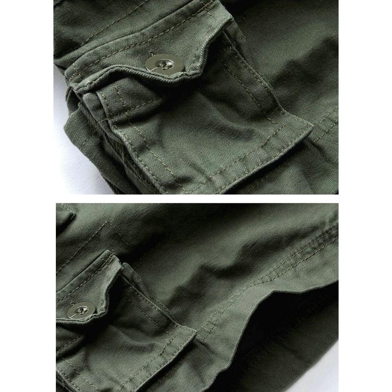 2026 New Fashion Military Cargo Shorts Men High Quality Cotton Casual Multi-pocket Men's Summer Shorts ( With Belt )
