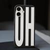 NO Y SÍ Funda de Teléfono Personalizada con Letras Blancas y Negras Para IPhone 17 16 15 14 13 12 11 ProMax Plus Funda Ondulada a Prueba de Golpes