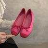Round head shallow mouth single shoes female spring and autumn new soft leather ballet fairy wind gentle pedal soft flat beanie ladyshoes