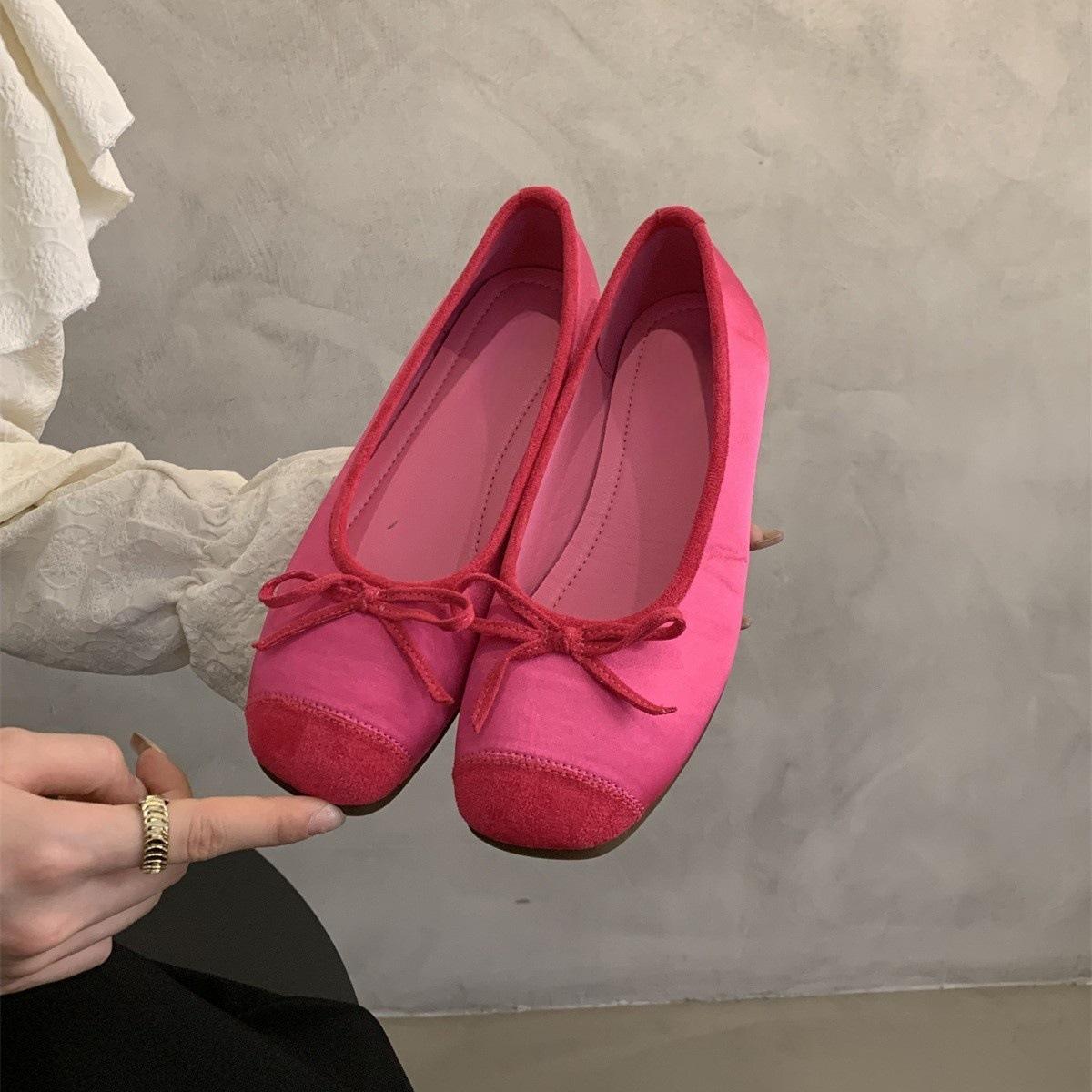 

Туфли женские с круглым носком и неглубоким горлом, новые весенние и осенние, мягкие кожаные балетки, сказочный ветер, нежные педали, мягкие плоские шапочки, женские туфли 35