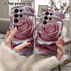 Phone Case: 2D Flat Samsung Galaxy A34 A35 M05 M06 S20 S22 S21 FE Plus 5G Protective Case, Couples Style, Pink Rose, Christmas and Halloween Gift