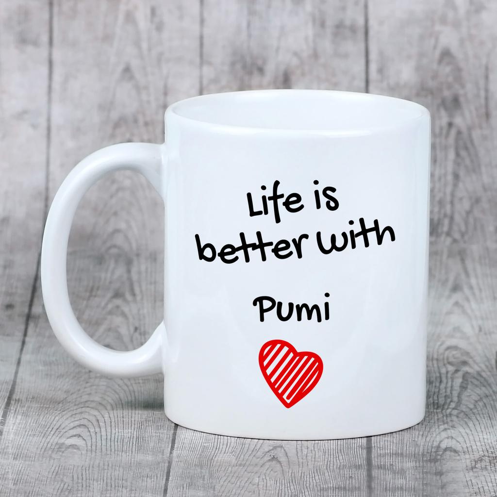 Pumi, Hungarian Pumi, Hungarian herding terrier - cup with a dog, cup with a photo, personalized gift from the Art-Dog brand