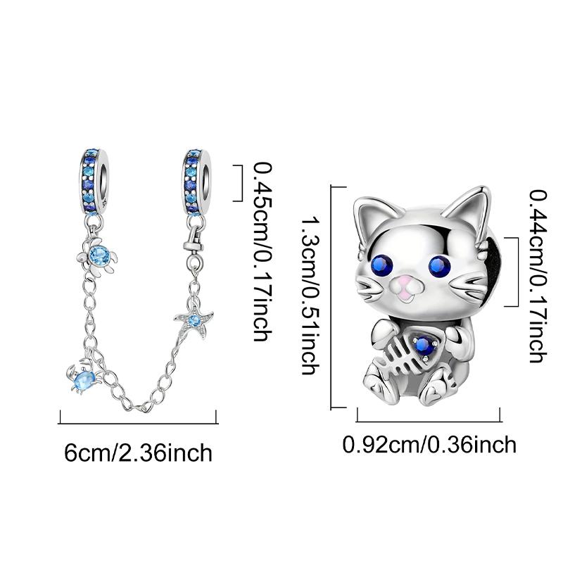 Copper Cute Penguin Cat Puppy Animal Series Charms Beads Fit Original Bracelets Bangles Jewelry Gift