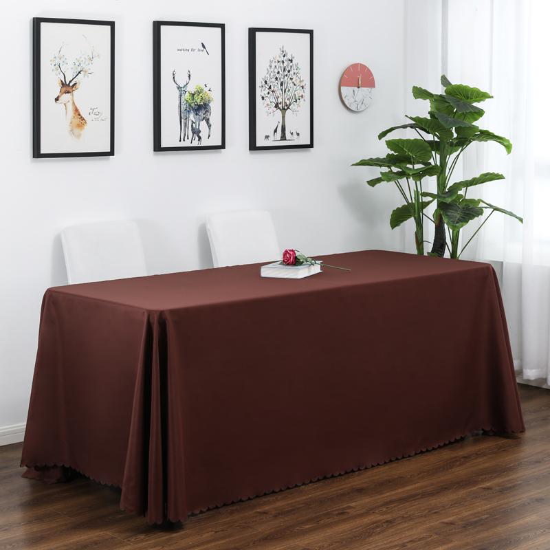 White Rectangle Polyester Tablecloth, Table Cloth Overlay for Birthday, Wedding, Banquet, Party Decoration, Dining Table Cover