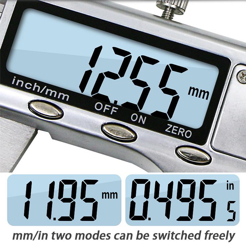 0-150mm Vernier Caliper Stainless Steel/Plastic LCD Digital Caliper 6 Inch Instrument Depth Measuring Tools