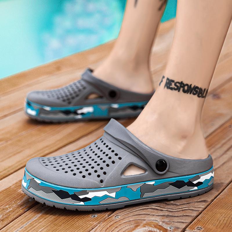Summer Men Beach Sandals Women Casual Slippers Breathable Garden Sandals Non-slip Aqua Shoes Clogs Couple Platform Water Shoes