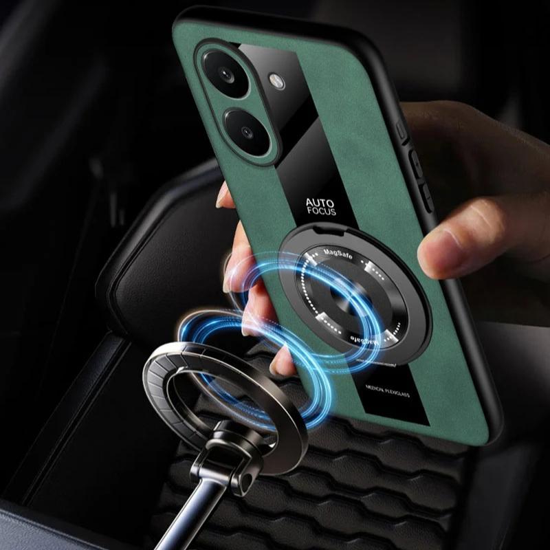 Luxury Busienss PU Leather Case For Xiaomi POCO X8 Pro Max X7 F8 Ultra F7 Note 15 Pro Plus Magnetic Bracket Anti-drop Back Cover