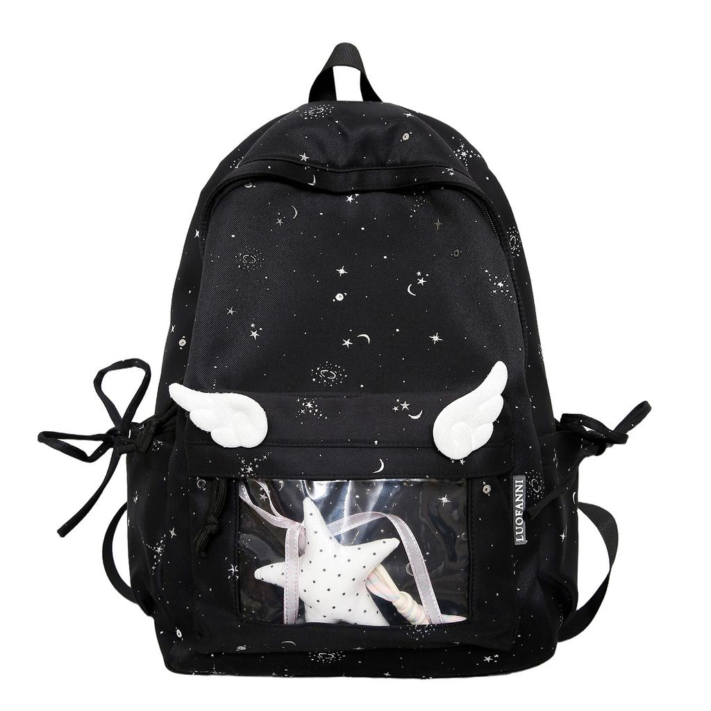 Schoolbag Korean Ins Star Schoolbag Unpopular Niche Does Not Collide with Junior High School Girls High Value High School Students Simple Backpack