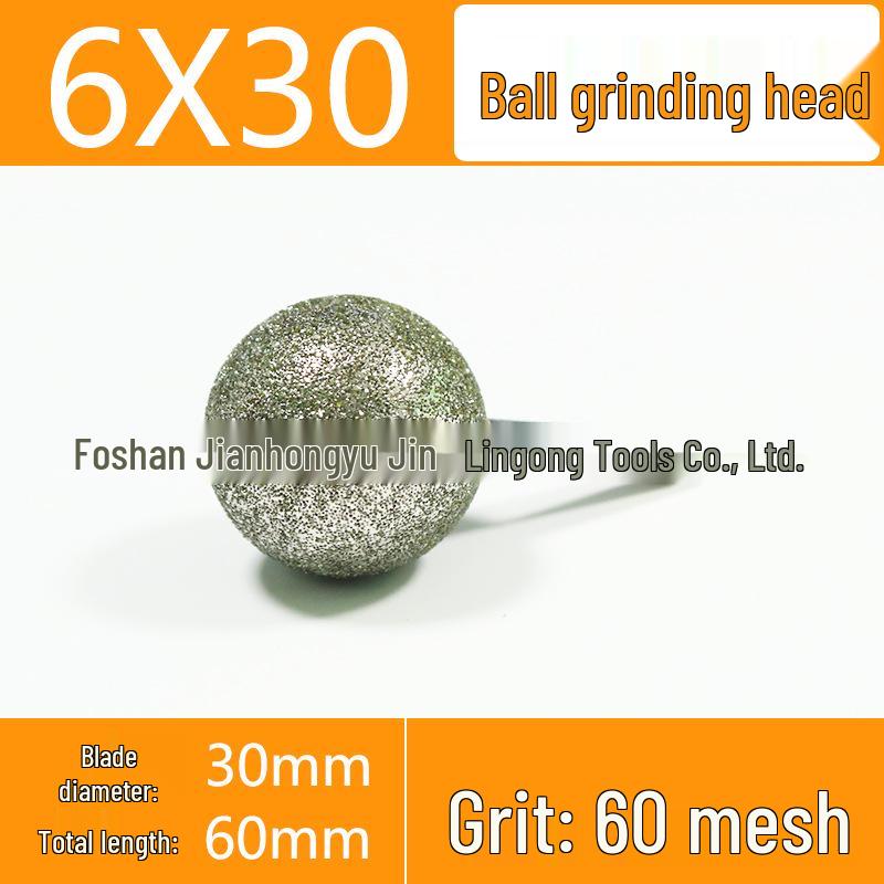 Jadeite Emerald Electroplated Diamond Grinding Head: Fine & Coarse Grit, 6-25MM Polishing Round Ball