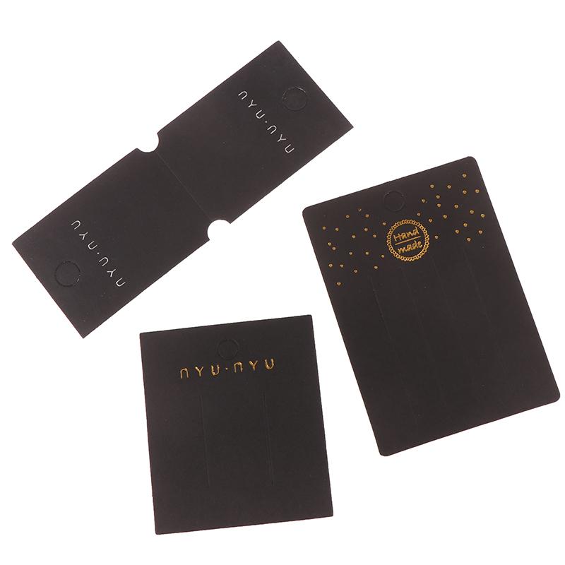 100Pcs Hairclips Hairpin Display Cards Paper Holder For Diy Hair Jewelry Cute Black Packing Labels Retail Hanging Tags