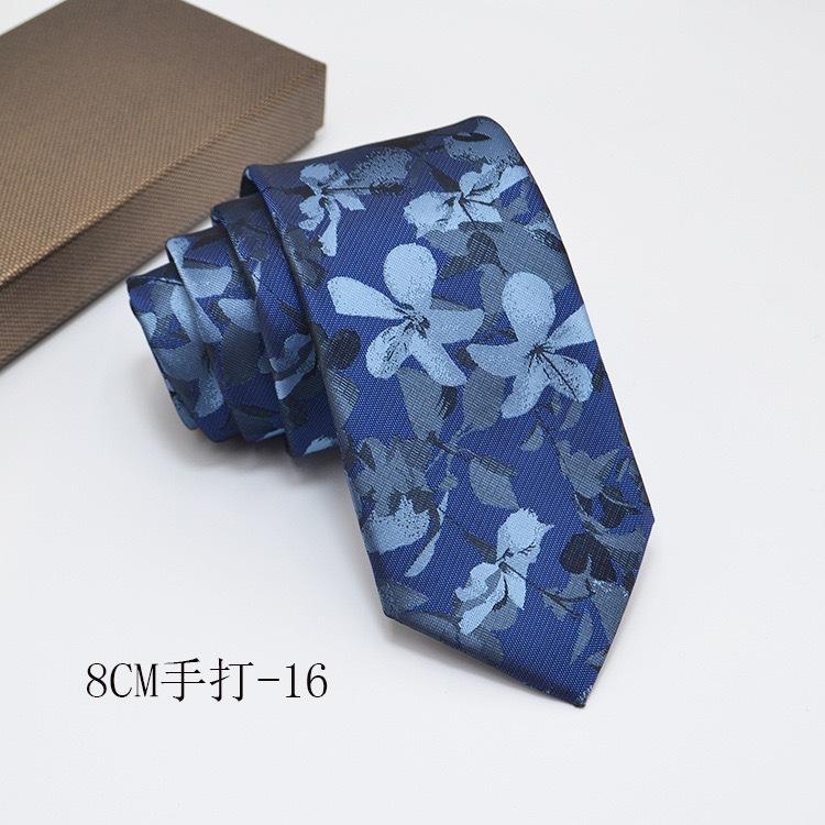 Formal Shirt Business Tie Wedding Banquet Men's Polyester Hand-tied Long Tie