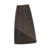Plaid Tweed High Waist Midi Skirt - Korean Style, Thickened, Warm, Elastic, with Slit.