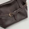 Yogodlns or Daily Commute Shopping Minimalist Vintage Glossy Tote Bag Belt Detail Large Capacity Zipper PU Water Resistant Shoulder Bag