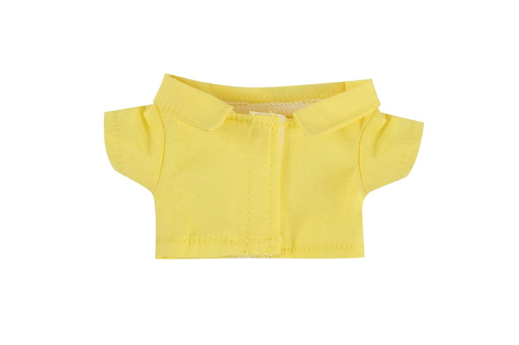 Plush Clothes - Stuffed Animal - Clothes - 10cm Dress Shirt, Plain Shirt Doll (Yellow, 20cm)