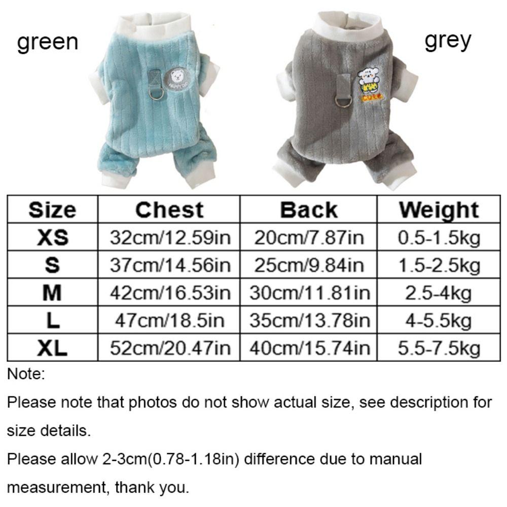 Flannel Four Legged Warm Pet Clothes Thickened Can Tractable Pet Clothing  Winter