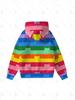 Gabby's Puppenhaus Unisex Kapuzenpullover mit Regenbogenstreifen und Katzenohren