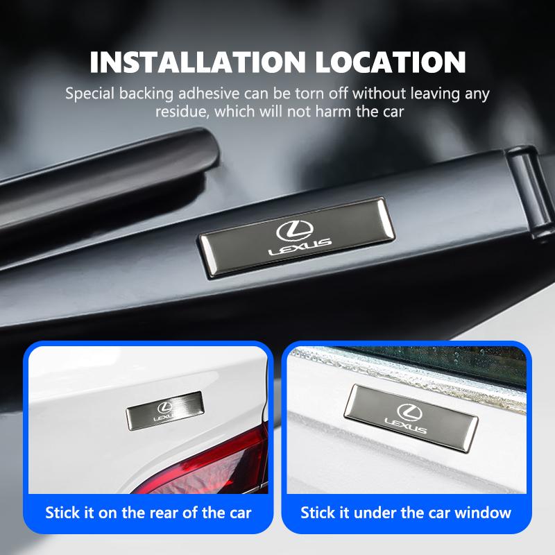For Lexus 3D Metal Sticker Car Logo Rear Trunk Body Emblem Stickers Decal RX350 IS250 CT200h ES250 ES300h NX300h IS200 GS300