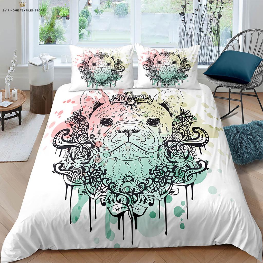 Animal Dog 3D Stereo Printing Quilt Cover Down Quilt Cover 100% Polyester Bedding Set Single Bed Kids Gift Single Bed Double Bed