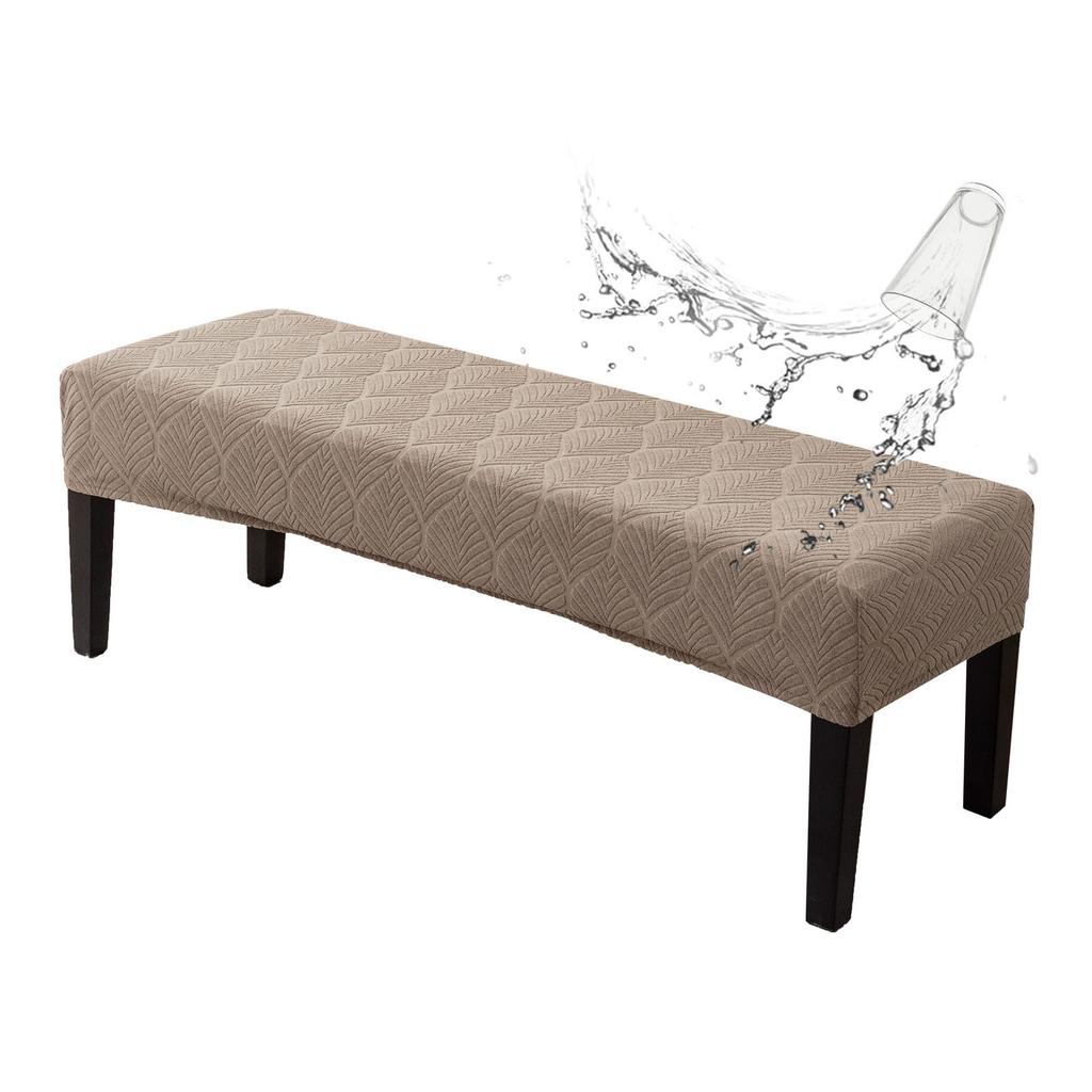 1PC Waterproof Jacquard Dining Bench Covers Living Room Bedrooms Kitchen Washable Anti-Dust Removable Bench Full Wrap Slipcovers