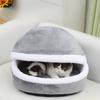 Autumn and Winter Cat Kennel  Removable and Washable Cat Sleeping Bag  Pet Cat Mattress  Hamburger Cat House Four-season Universal Pet House