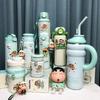 Crayon Shinchan Kids Travel Insulated Water Bottle With Straw Handle For Outdoor Activities