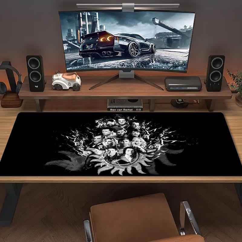 Supernatural Elements Large Size Mouse Pad Large Gaming Table Cushion Nonslip Laptop Tablet Big Mousepad Xxl Mat Mini Pc Playmat With Lock Edge