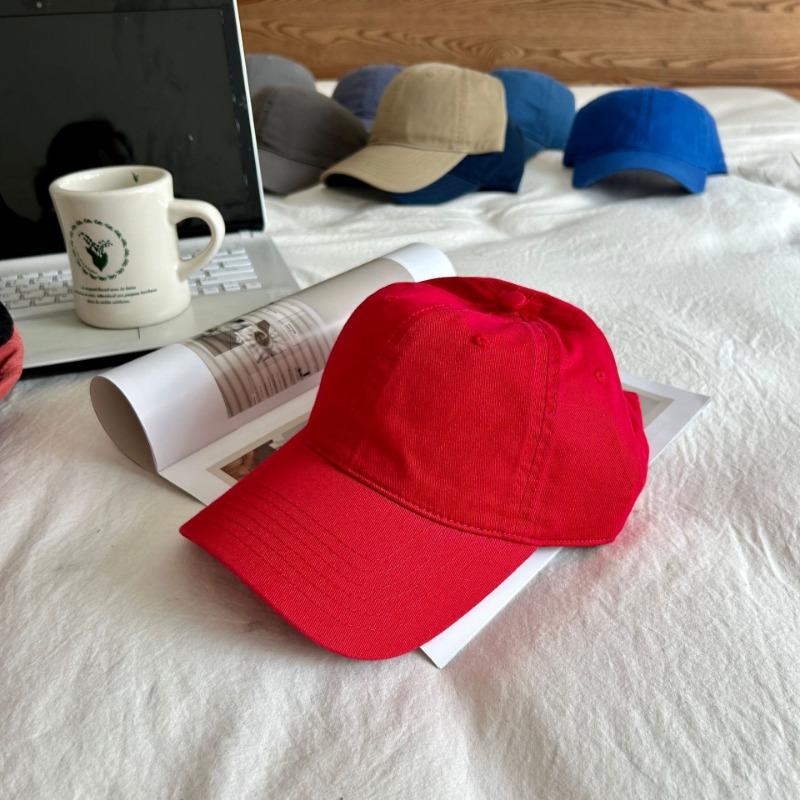 Hat Female Simple Solid Color Casual Versatile Soft Top Baseball Cap Couple Baseball Cap Male Face Small Cap
