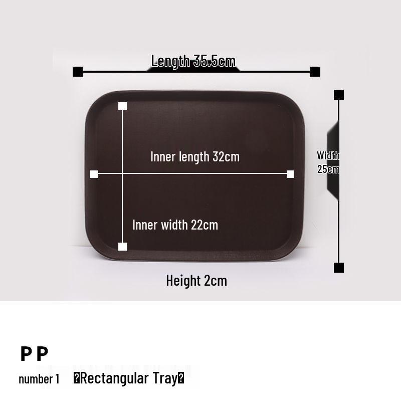 Extra Large Non-Slip Rectangular Serving Tray for Restaurants & Hotels
