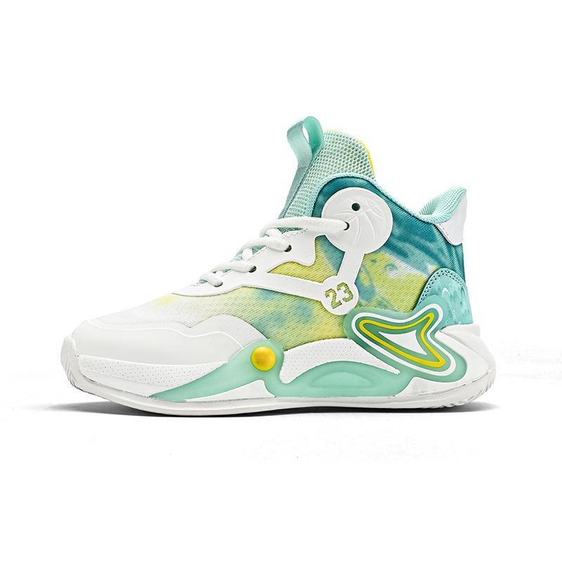 

Children s basketball shoes 2025 spring and summer new mesh breathable boys sports shoes friction sound actual combat non-slip sneakers 31-40 yards, take 10 pairs.