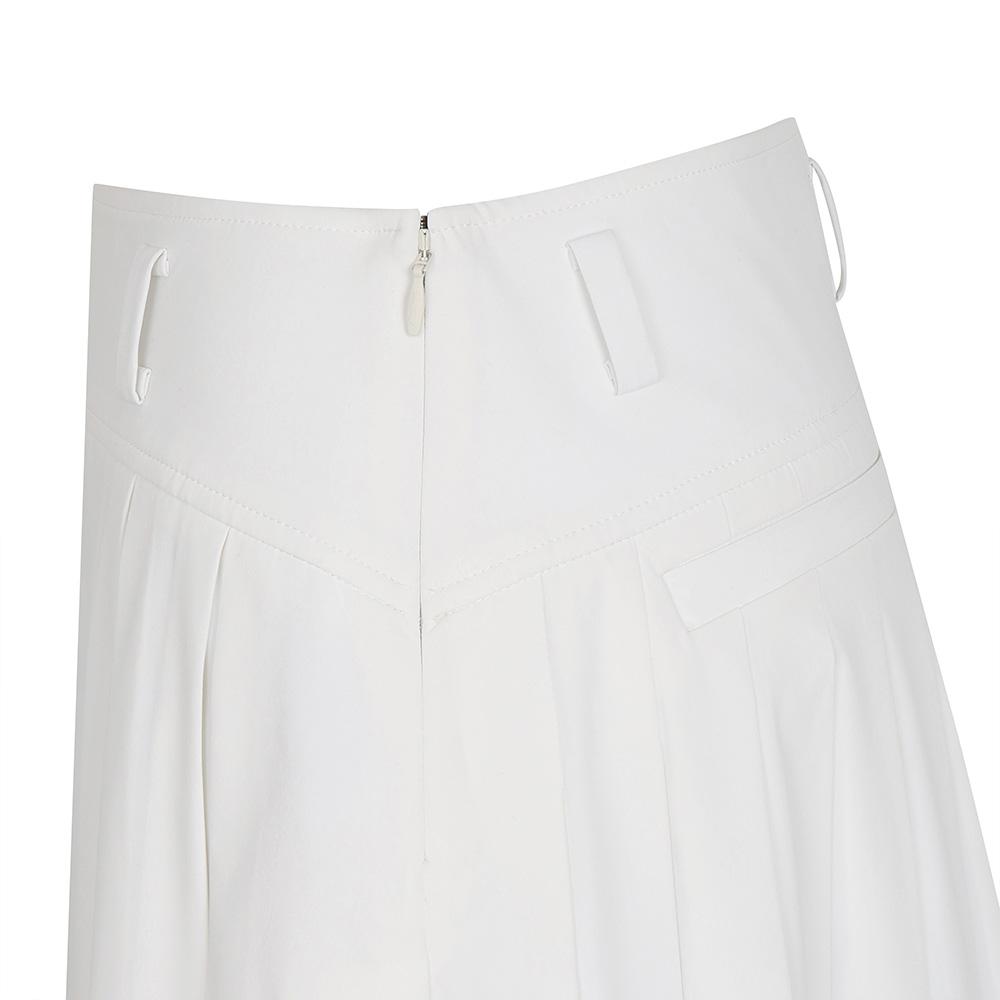 MALBON GOLF Variation Pleated Belted Skirt White (Woman)