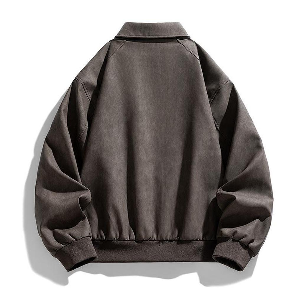 American Retro Lapel Jacket For Men And Women Loose Casual Motorcycle All Kinds Of Loose To Do Old Leather Motorcycle Jacket