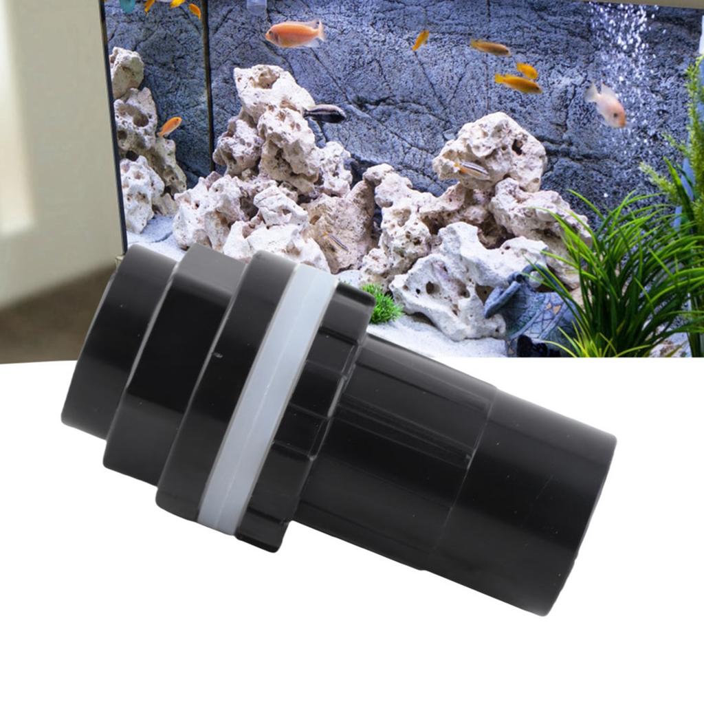 Black PVC 20mm Fish   Aquarium Upper Lower Water Pipe Fittings Connector Joint Accessories Parts