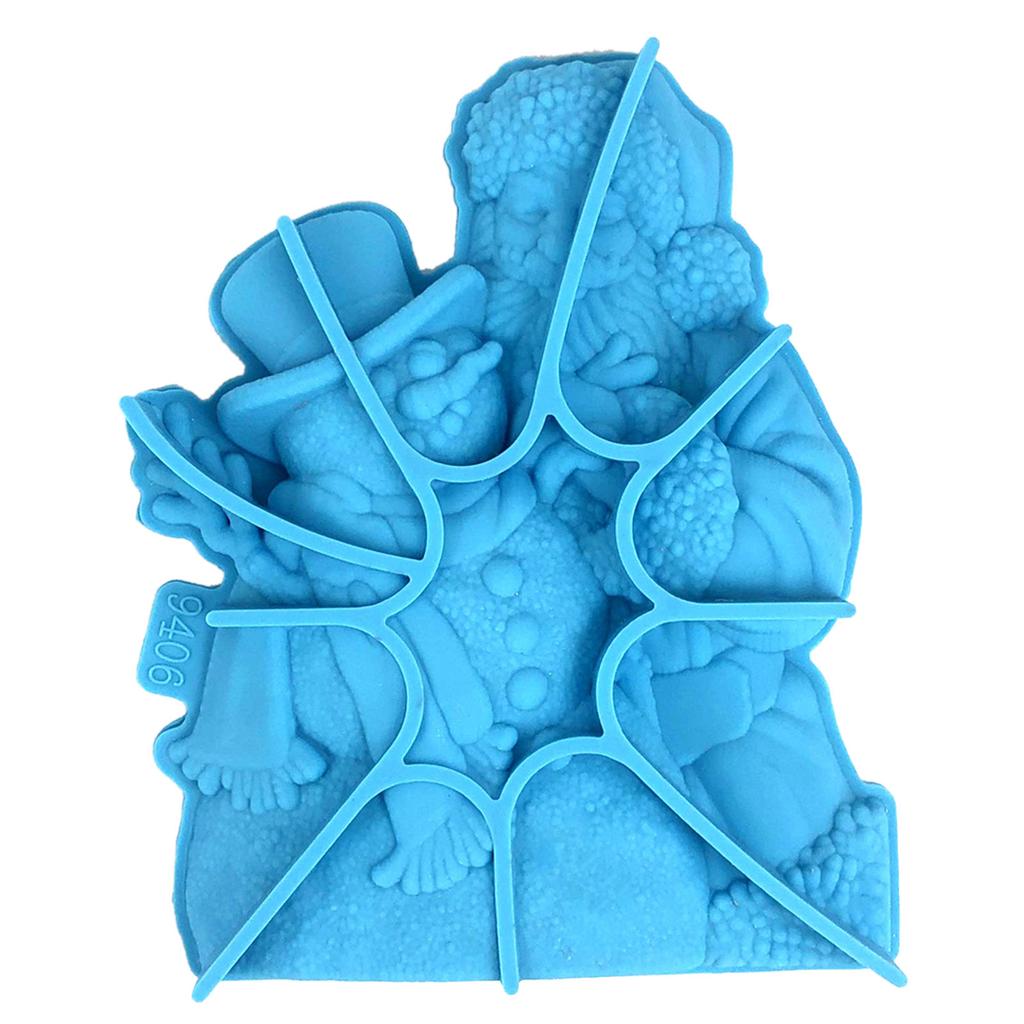 Semi-stereoscopic Santa Claus Wall Ornaments Drop Glue Mold Diy Wall Pendant Desktop Decoration Epoxy Silicone Mold