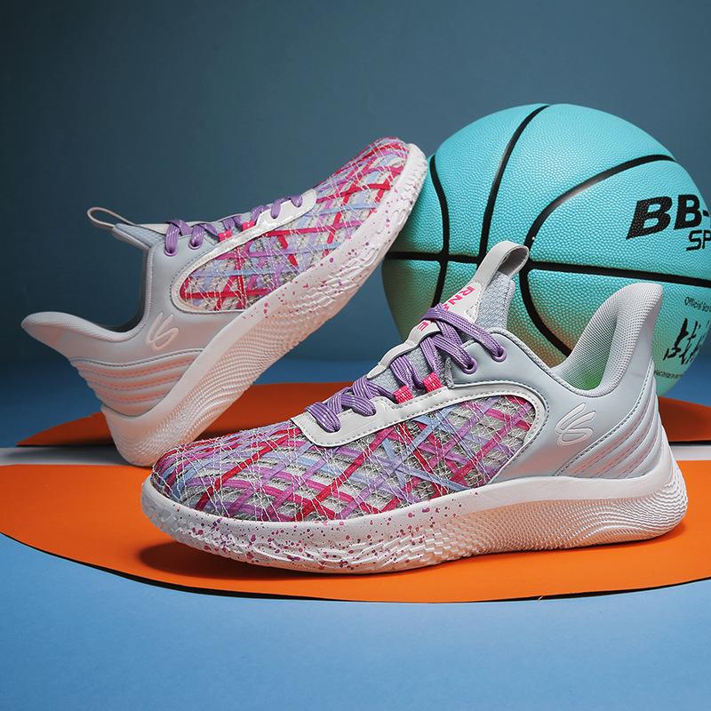 

Баскетбольные кроссовки мужские и женские curry 9 для подростков и учеников начальной школы, дышащие детские кроссовки для реальных игр, спортивные кроссовки цвета цемента. обувь 45