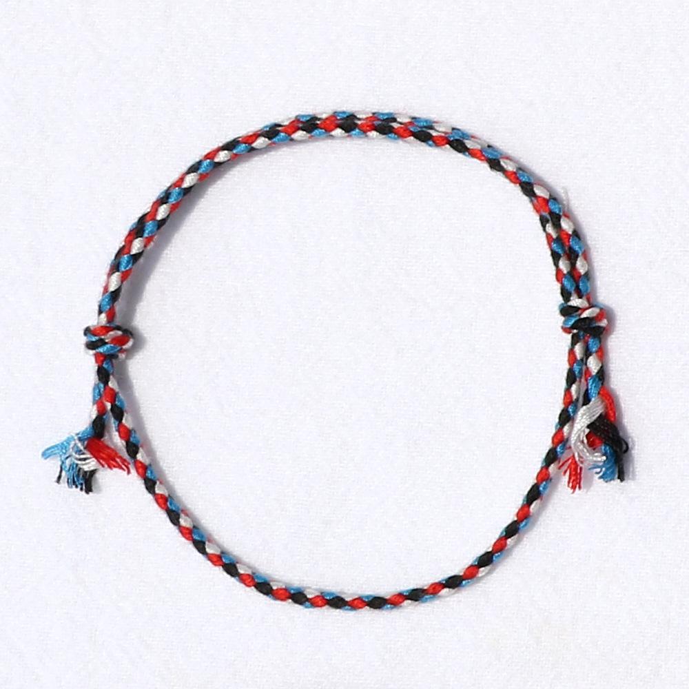 Eenvoudige Kleur Gevlochten Katoenen Touw Mannen Armband Retro Tibetaans Handgewreven Vrouwen Meerlaags Armband Mode Sieraden Accessoires