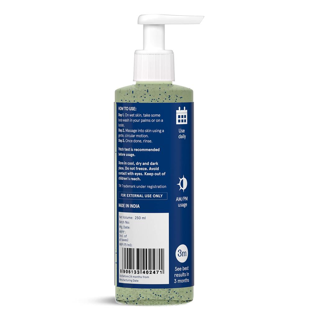Be Bodywise 2% AHA Body Wash | With 1% Lactic Acid, Glycolic Acid & 4% Glycerin | Exfoliates & Promotes Glowing Skin | Smoothens Rough & Bumpy Sk