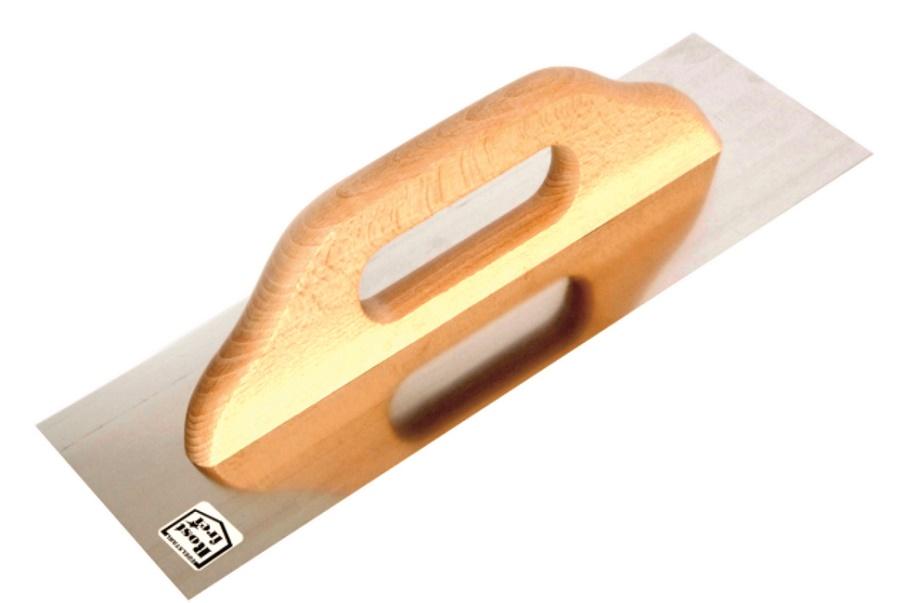 Smooth Stainless Steel Trowel Wooden Handle 380*130Mm - E-323-6380