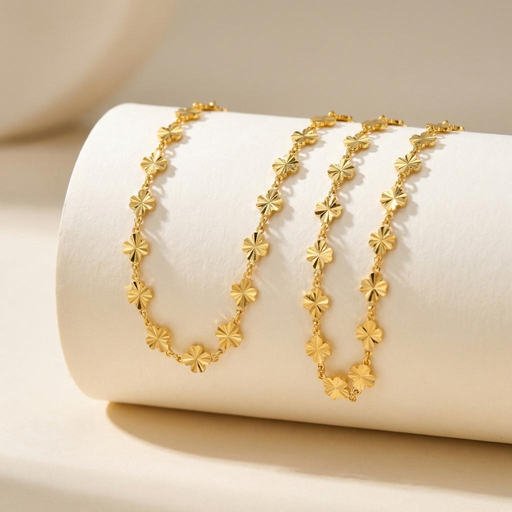 Jewelry Stainless Steel Clover Bracelet Titanium Steel Necklace Wind Fashion Jewelry Br-2610