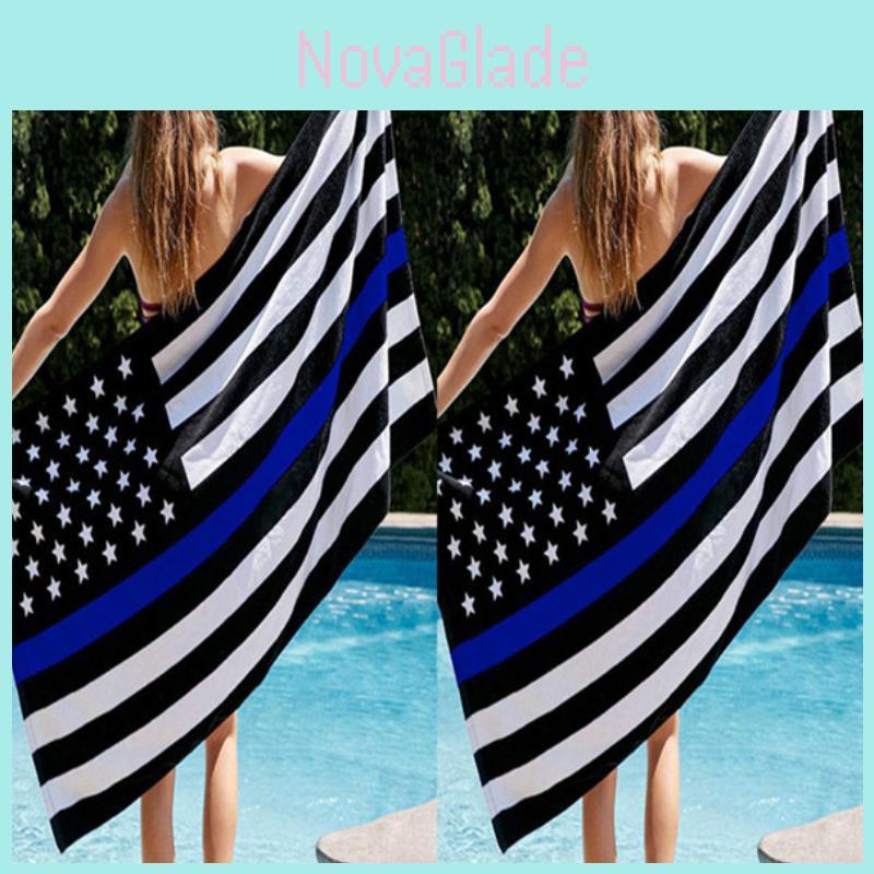 Square Beach Towel Microfiber Material Bath Towel With 3d Print For Summer Vacation Use