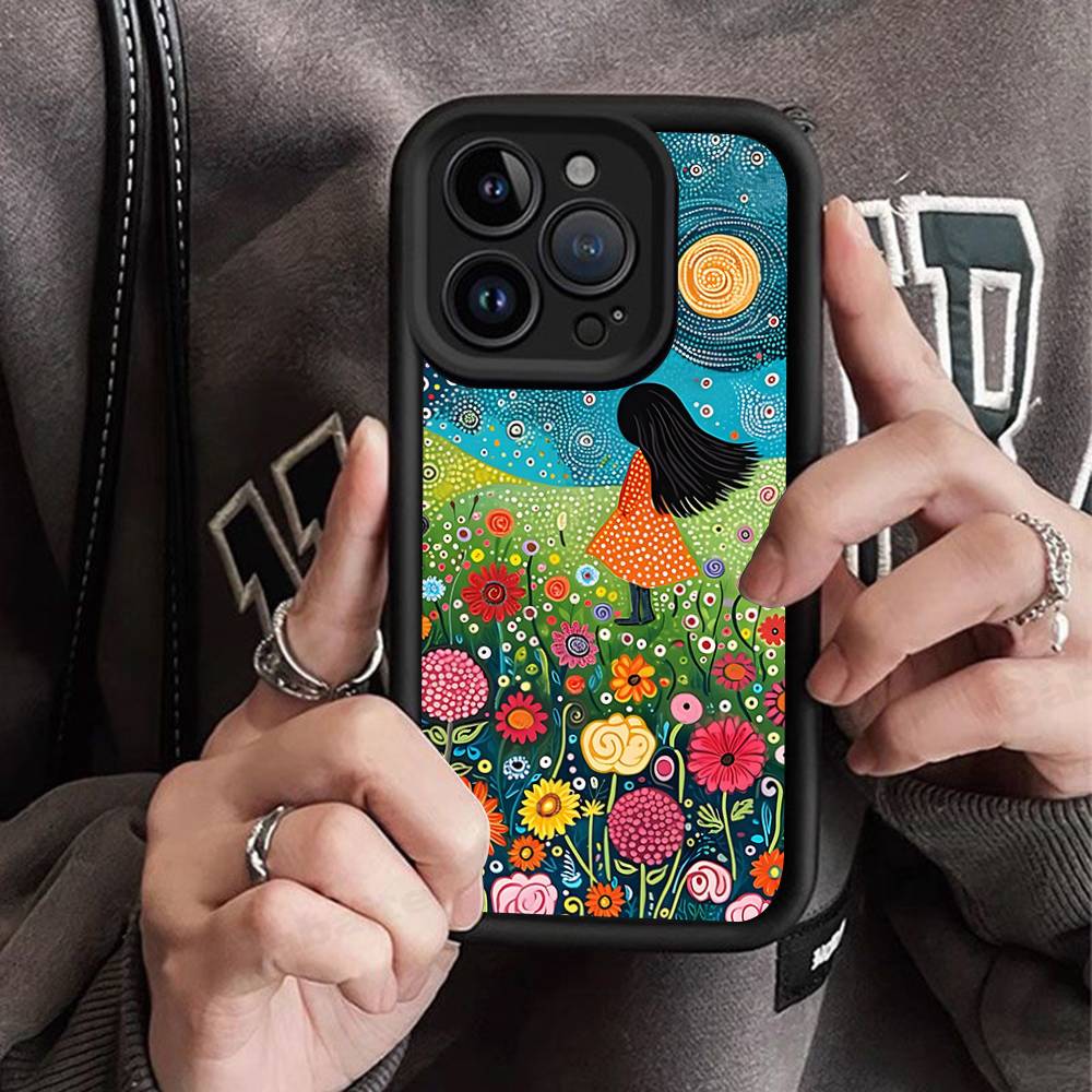 Japanese Y-Yayoi K-Kusama Art TPU Phone Cover For Iphone 17 16 15 14 13 12 11 Pro Max Plus Case Cover