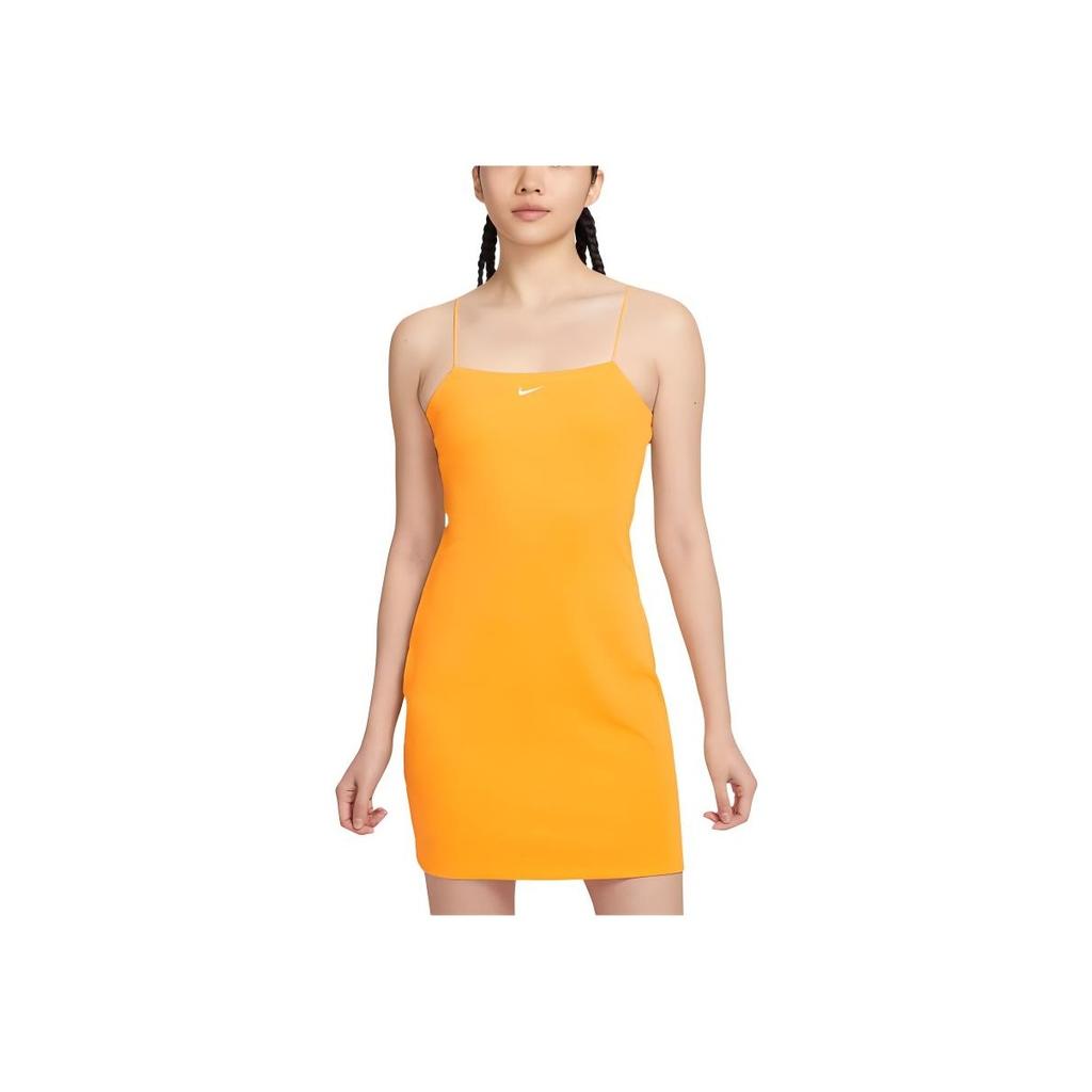 Nike Slim-Fit Sleeveless Dress Women Dress Sundial-Yellow FN4158-717