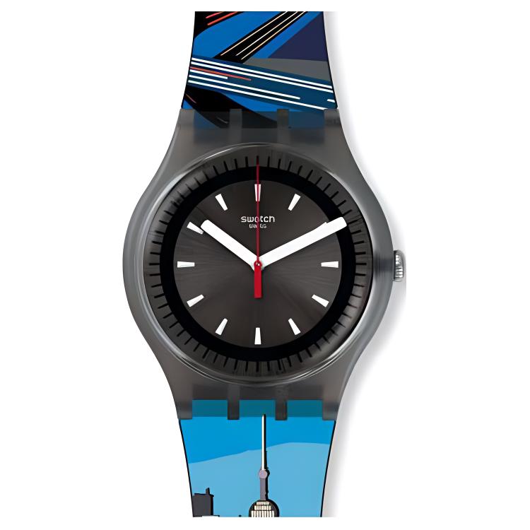 SWATCH Unisex 41mm Blue Watch SUOZ271 SUOZ271 Blue Black