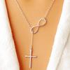 Stylish and Elegant Women's Cross Necklace Popular Direct Supply, Lucky 8-character Cross Necklace