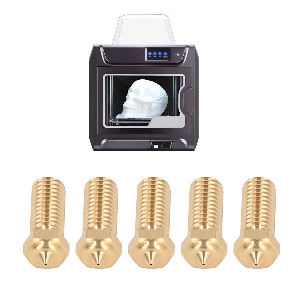 5PCS Precision Nozzle 3D Printer Nozzle Brass Material Printing Nozzle for QIDI X Max3 Smart3 Plus3