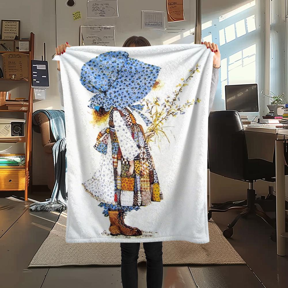 1 Stück Sarah Kay Motiv Flanelldecke, Hohe Qualität, Bequem für Alle Jahreszeiten, Heimdekoration, Wärme und Komfort, Perfekt für Weihnachtsgeschenke142